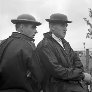 Schwalm Print: Two Men in Western Hessian Traditional Attire, 1930s Germany