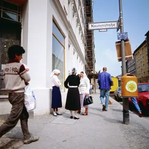 Berlin Street Scene Print, 1990