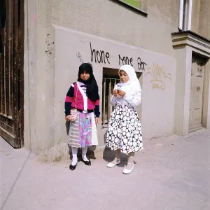 Berlin 1990 Print: Two Girls in Kreuzberg