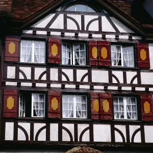 Bodensee Traditional Half-Timbered House Print