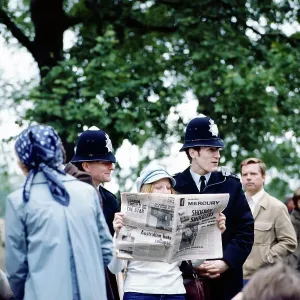 England Print: Woman Reading in Speakers Corner