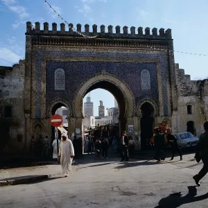 Marokko Das Bab Bou Jeloud-Tor Print