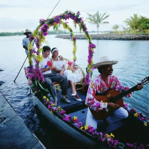 Mauritius Print: A 1984 Wedding Scene in the Lagoon