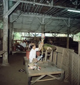 Java Print: Traditional Wooden Puppet Show