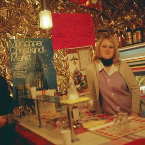 Munich Christmas Fair Print, December 1973