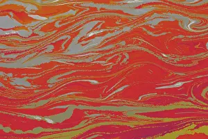 Abstract Marble Texture Prints: Abstract creative marble pattern texture. Traditional art of Ebr