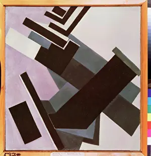 Russian Abstract Expressionism Prints: Abstracte composition by Rozanova