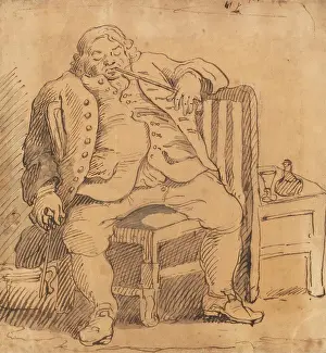 Brown Ink Artwork Prints: Benjamin Read, William Hogarth