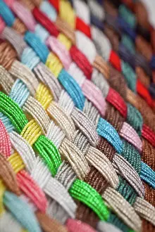 Prints of Braid of colourful threads A braid of colourful sewing threads, side view. Macro photography. Copyright: xZoonar.com/Photographer:xPicciaxNerix 4618836 May Prints: Colourful Thread Braid Print