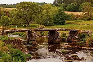 Stone Bridge England Prints: Bridge, Postbridge, Dartmoor, Devon, England, United Kingdom, Europe
