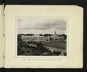 Prints of Description: Notes on the Site and Building. Location: Suva, Fiji Date: 1935 Description: His Excellency the Governor, Sir Harry Luke, K.C.M.G. At the Opening of the Buildings on May 12th 1939 Suva Prints: A black and white photograph print of a building in Suva, Fiji