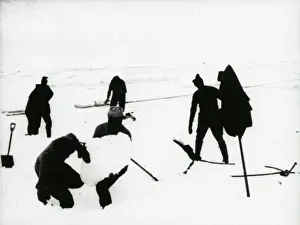 Captain Scott Expedition Prints: Digging ice Description