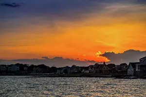 Cape Cod Sunset Prints: A dramatic vibrant sunset scenery in Cape Cod Martha's Vineyard
