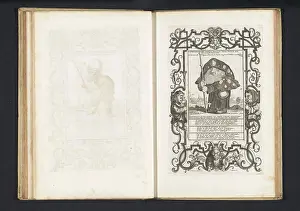 Framed Print : A dwarf pilgrim stands in a decorative frame