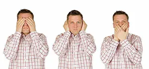 Digital Compositing Art Prints: See no evil, hear no evil, speak no evil