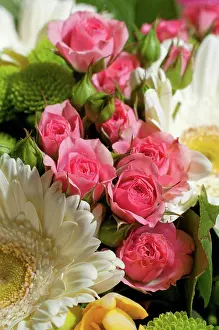 Bouquet Of Roses Prints: Detail of a flower bouquet