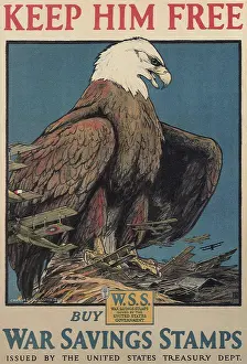 World War I Patriotic Posters Prints: Keep him Free
