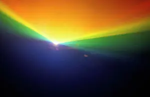 Laser Light Rainbow Print