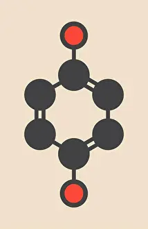 Skin Cancer Prevention Prints: Hydroquinone reducing agent molecule