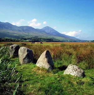 County Mayo Landscape Prints: Co Mayo, Croagh Patrick, Stonecircle