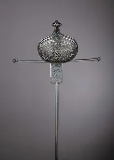 Print of a Parrying Dagger with Scabbard