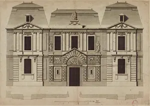 Carnavalet Museum Collection Prints: Plan and Elevation of the Facade of the Carnavalet Hotel