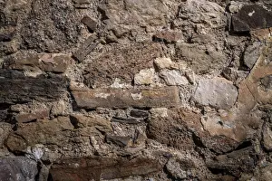 Stone Wall Texture Prints: part of a stone wall, for background or texture