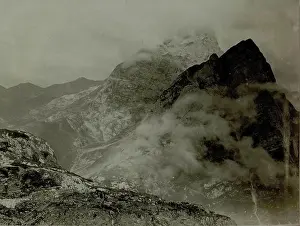 Alpine Mountain Range Images Prints: View of your own positions in the middle section