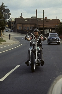 Swedish Biker, 1968 - Leather Cap Era Print