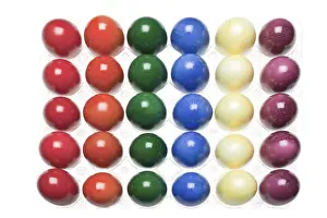 Easter Eggs Prints: 30 dyed easter eggs in six different colours