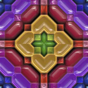 Glazed Tile Backgrounds Prints: 3d effect seamless background wallpaper plastic tiled pattern