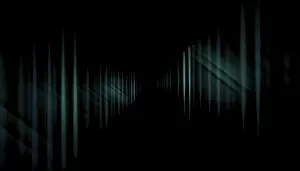 Images Dated 28th December 2024: Dark Corridor Teal Light Print