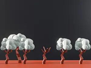 Global Warming Image Prints: 3d render of ecology problem. Global warning conceptual image