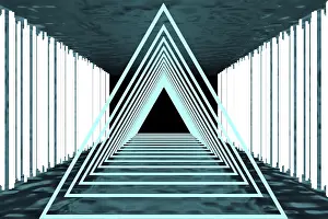 Modern Architectural Style Renderings Prints: 3d rendering of backgrounds abstract