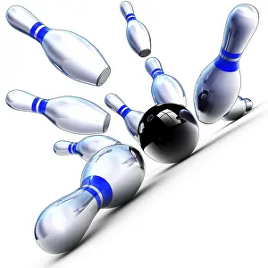 Deserted Sports Facility Prints: 3D rendering of a strike