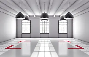 Studio Photography Backgrounds Prints: 3D rendering of a studio background