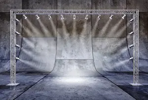Deserted Studio Shot Prints: 3D rendering of a studio background
