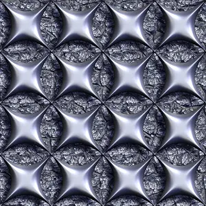 Seamless Decorative Background Prints: 3d seamless tileable metal decorative background pattern