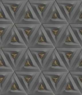 Contemporary Interior Decoration Prints: This abstract 3D geometric pattern features intricate triangular designs