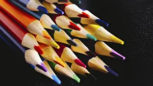 Colored Pencils Prints: Abstract background for creativity