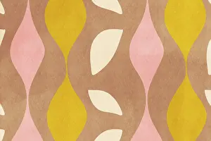 Colourful Abstract Artwork Prints: An abstract background featuring an array of organically shaped forms in pink