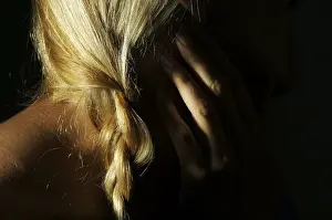 Dramatic Lighting Photography Prints: Abstract blonde with dramatic lighting