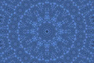 Abstract Artwork Prints: Abstract blue background with dotted pattern