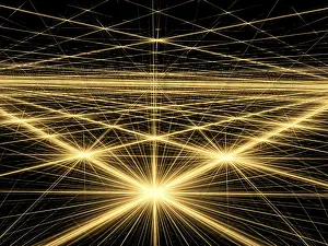 Computer Generated Fractals Prints: Abstract bright background - computer-generated image