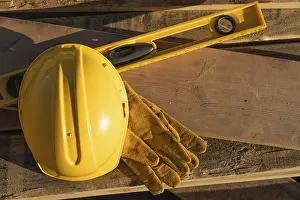 Safety Helmet Concept Prints: Abstract of constrcution hard hat