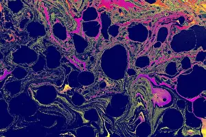 Full Frame Background Image Prints: Abstract creative marbling pattern for fabric