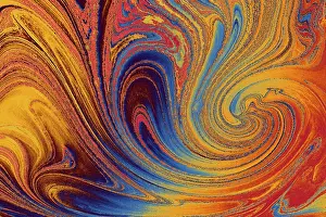 Full Frame Background Image Prints: Abstract creative marbling pattern for fabric