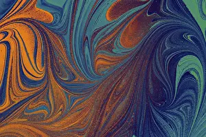 Marbled Background Image Prints: Abstract creative marbling pattern for fabric