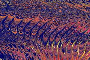 Full Frame Background Image Prints: Abstract creative marbling pattern for fabric