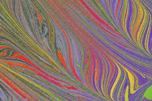 Full Frame Background Image Prints: Abstract creative marbling pattern for fabric